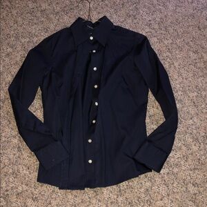 Lands' End Women's black  Button Down Shirt